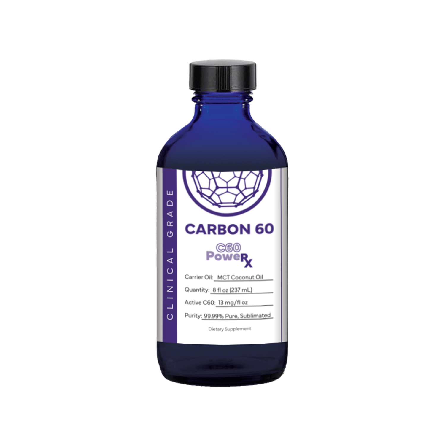 C60 Carbon 60 Power Rx in MCT oil (8 Oz)