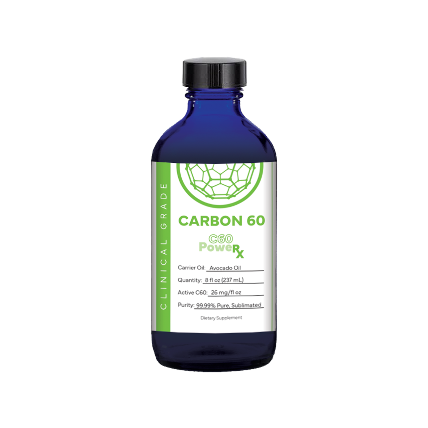 C60 Carbon 60 Power Rx in Avocado oil (8 Oz)
