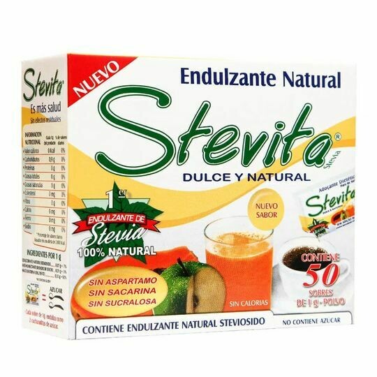 Endulzante en Polvo Stevita Caja 50 Unid