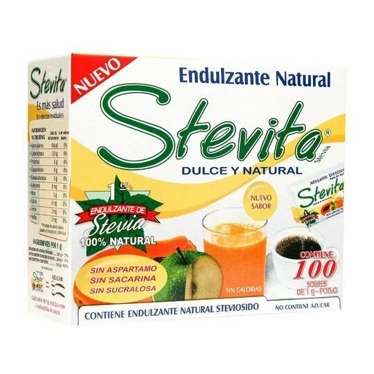 Endulzante en Polvo Stevita Caja 100 Unid