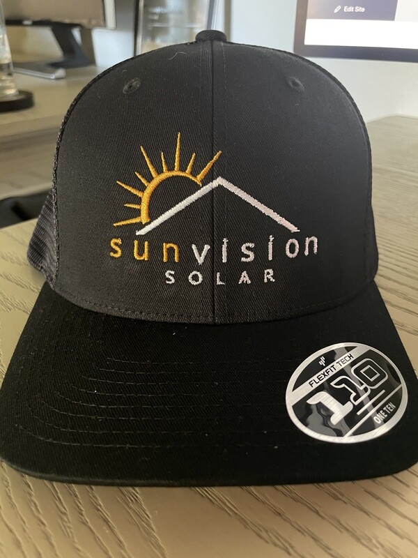 Sunvision Embroidered Flexfit Black 110 Mesh Cap
