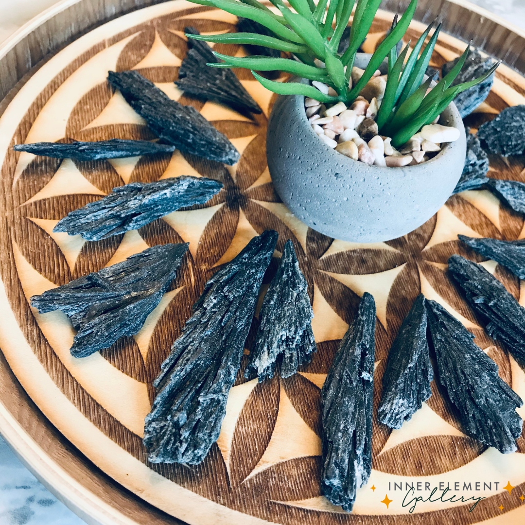 Black Kyanite Pieces