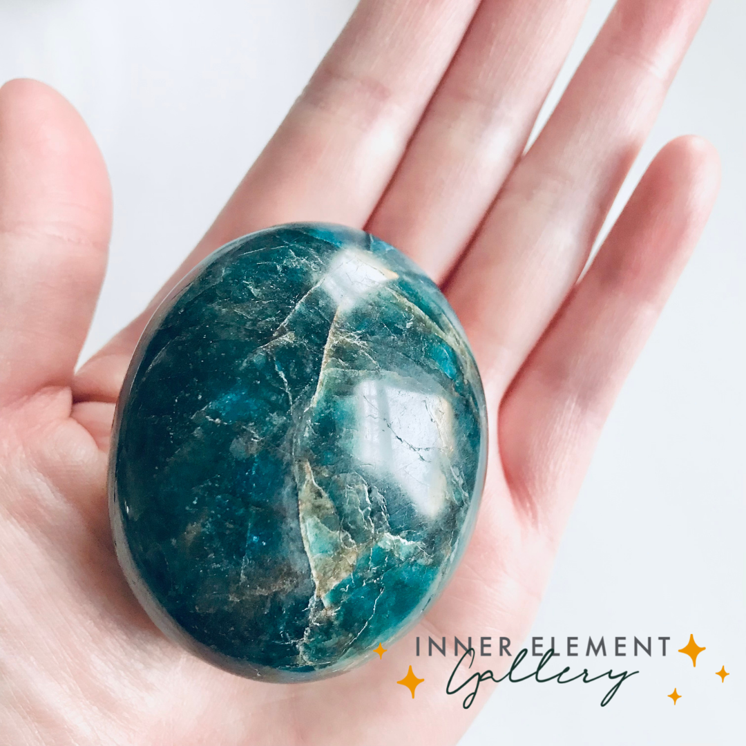 Blue Apatite Palm Stone