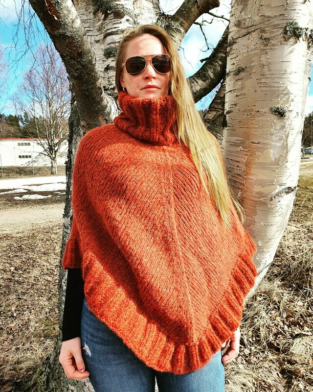 Alpaca Poncho Orange