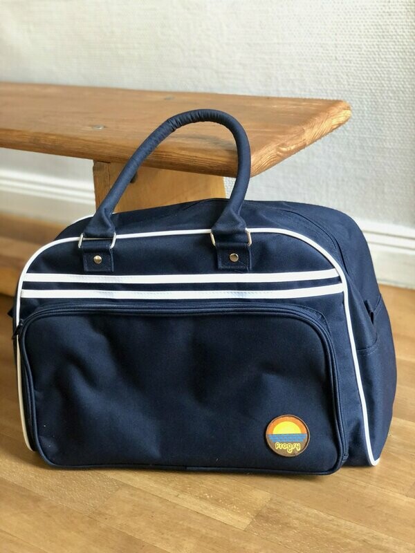 Retro Bowling Bag, blau