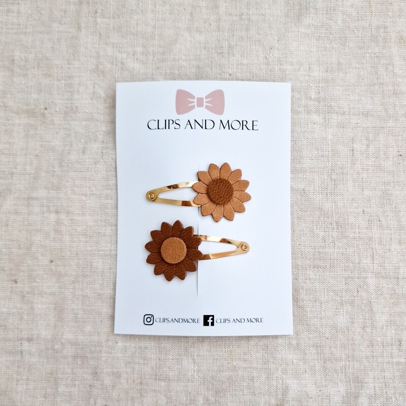 Sunflower enkele bloem 'brown' - set 2 stuks
