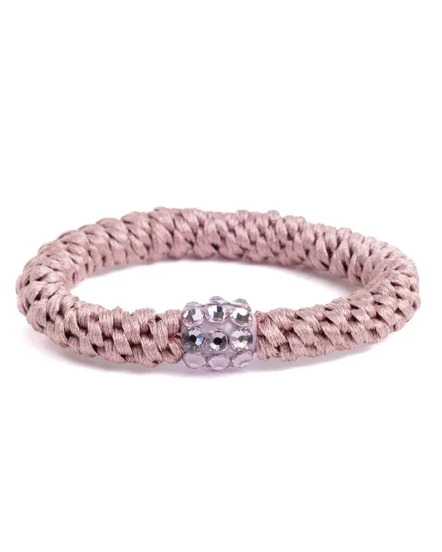 Elastiek/armband - Old Pink Strass
