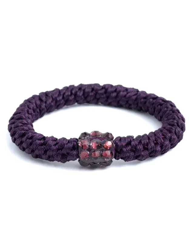 Elastiek/armband - Extreem Dark Purple Strass