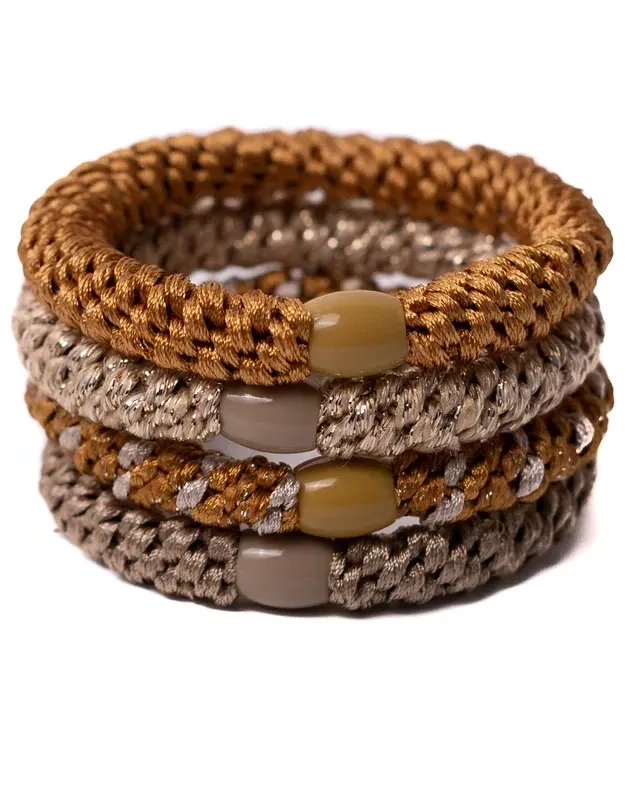 Elastiek/armband - set Soft Curry
