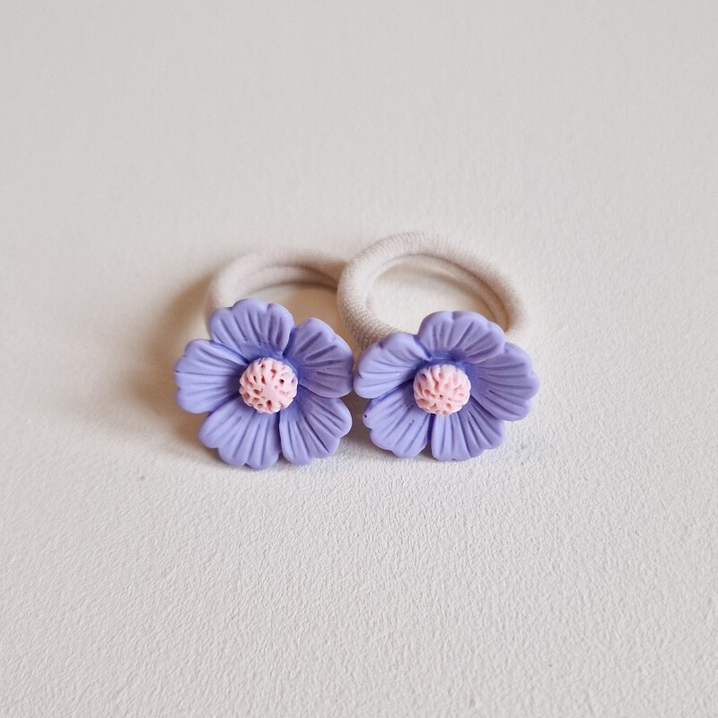Haarelastiekjes Lily lila - set a 2 stuks