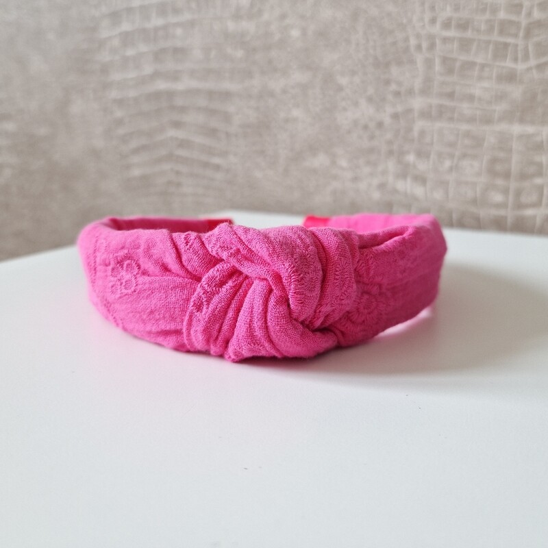 Knothaarband - fuchsia rose