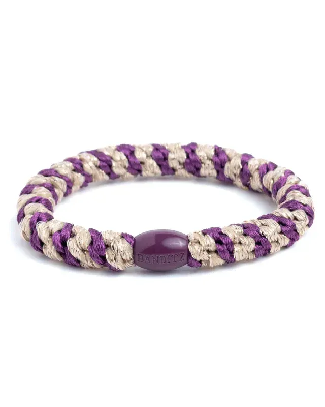 Elastiek/armband - Violet Gold Twist