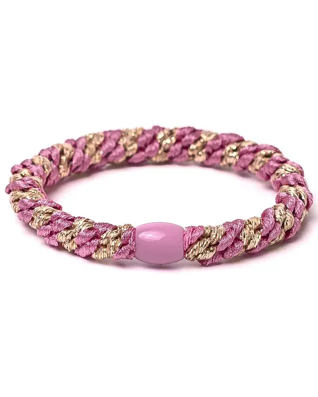 Elastiek/armband - Pink Goldtwist