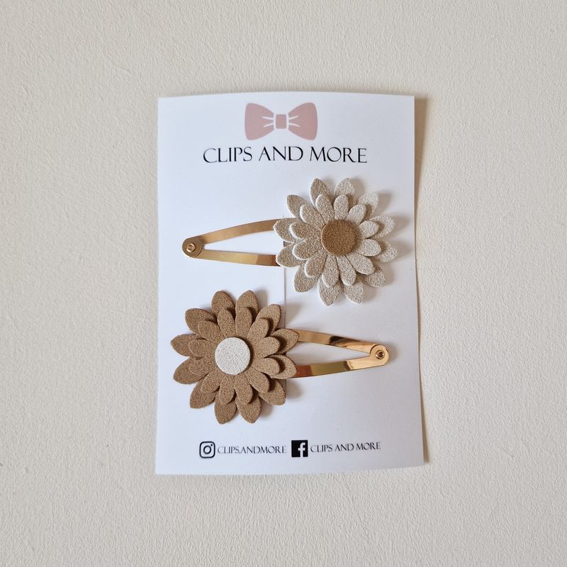 Belle klikklak 5cm -  suede beige