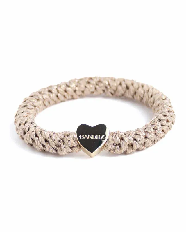 Elastiek/armband - Charmz Heart Gold (Gold)