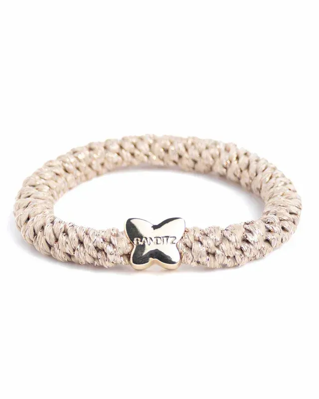 Elastiek/armband - Charmz Butterfly Gold