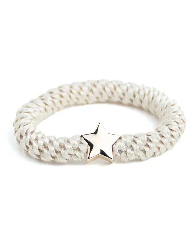 Elastiek/armband - Charmz Star Ivory (Gold)