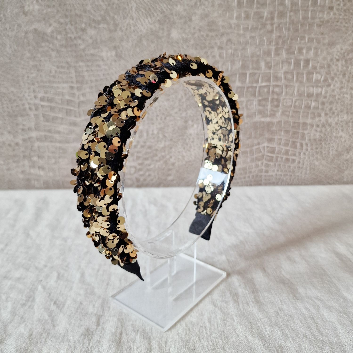 Haarband - pailetten goud