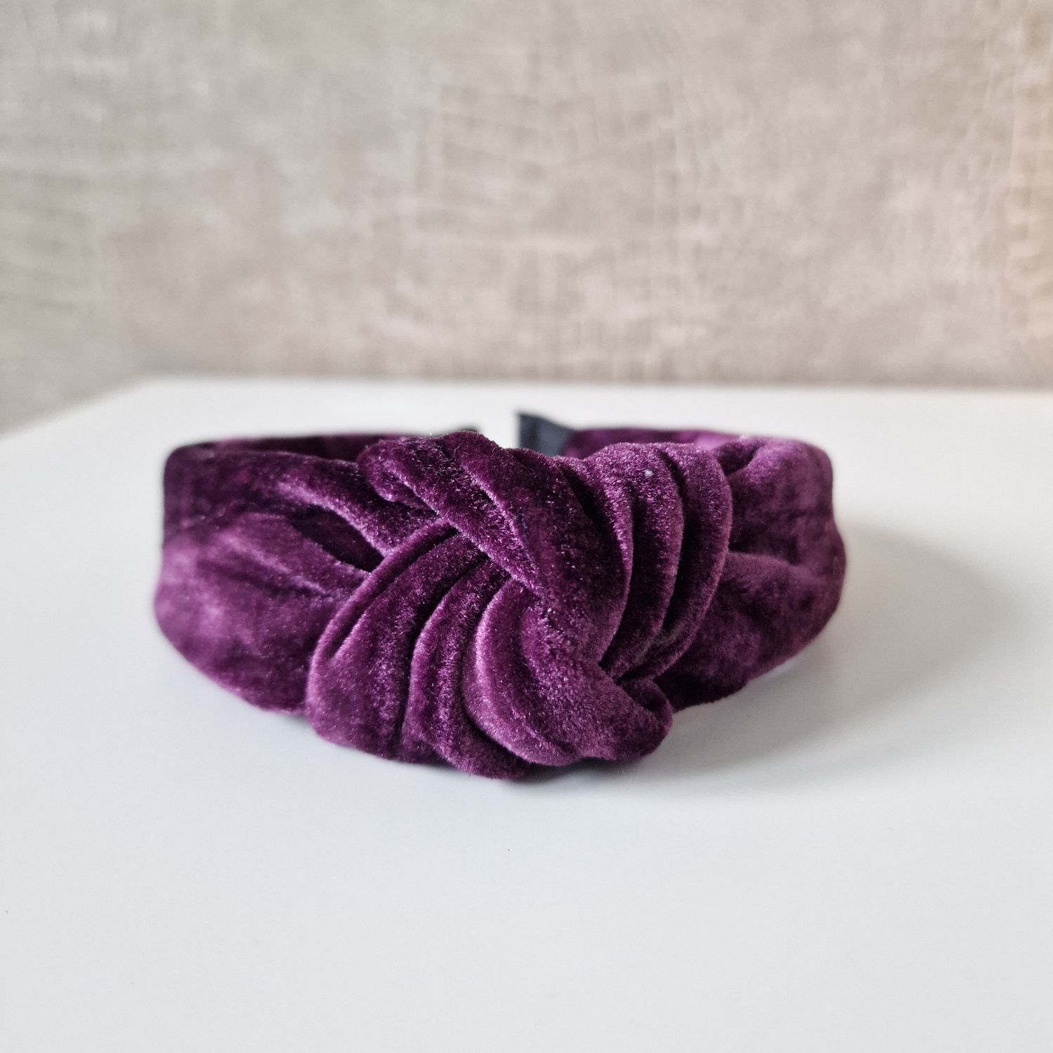 Knothaarband - velvet paars Knothaarband - velvet paars