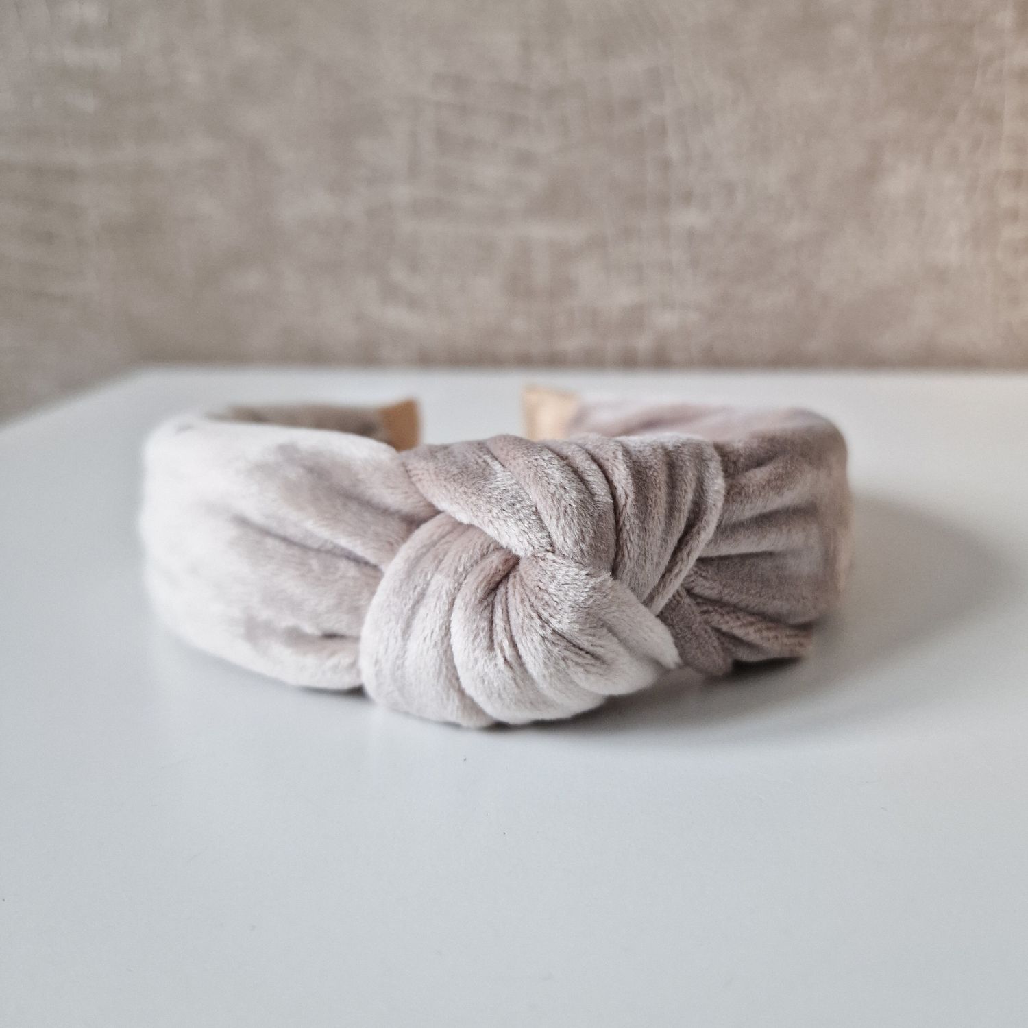 Knothaarband - velvet beige