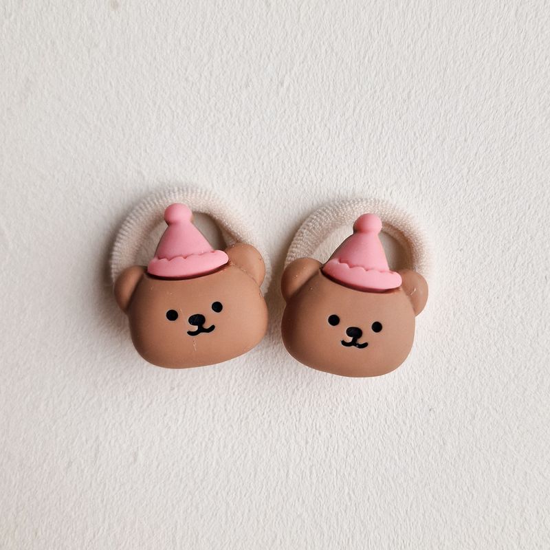 Haarelastiekjes birthday bear - set a 2 stuks