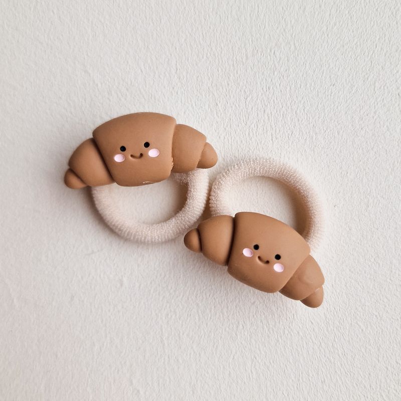 Haarelastiekjes croissant- set a 2 stuks