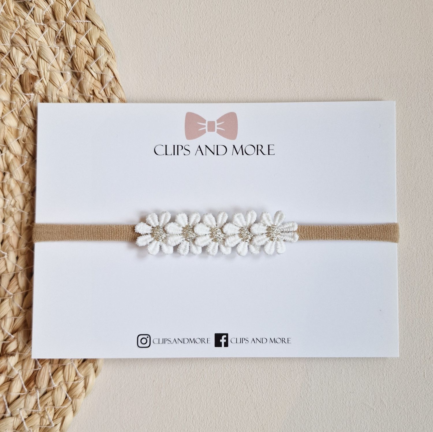 Haarbandje Daisy gold klein