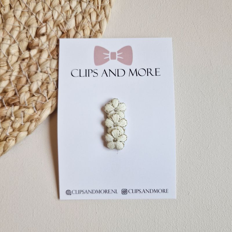 Antislip clip blossom - offwhite
