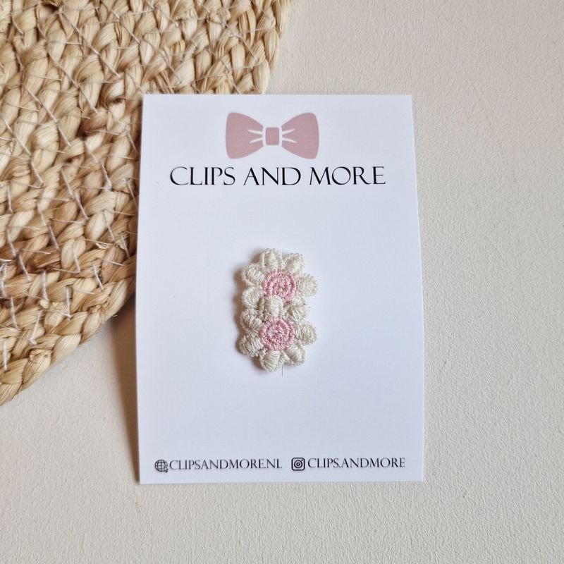 Antislip clip flower Mara - roze