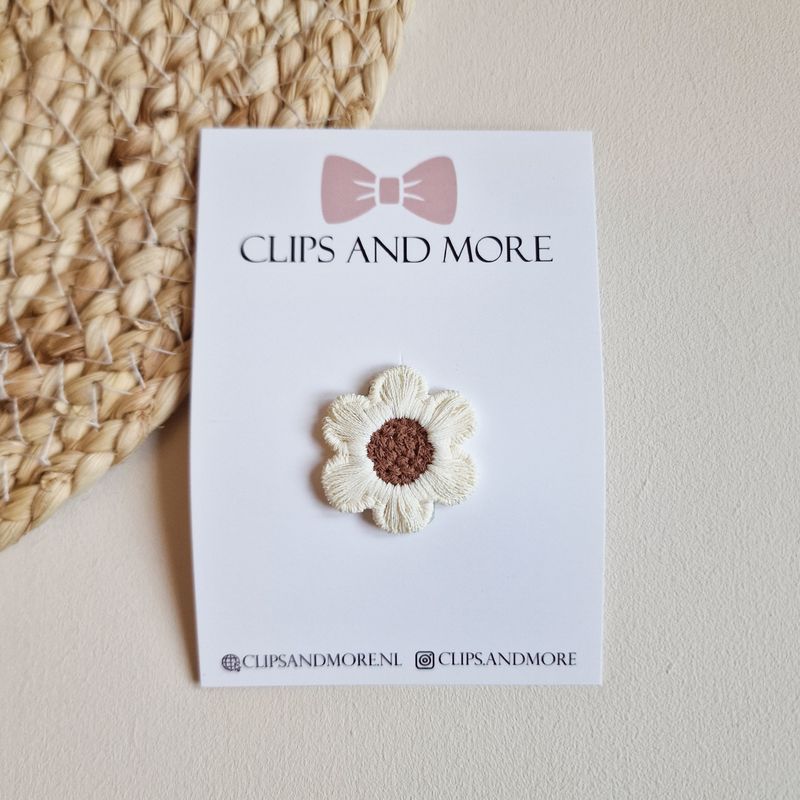 Antislip clip flower Ella cream - per stuk