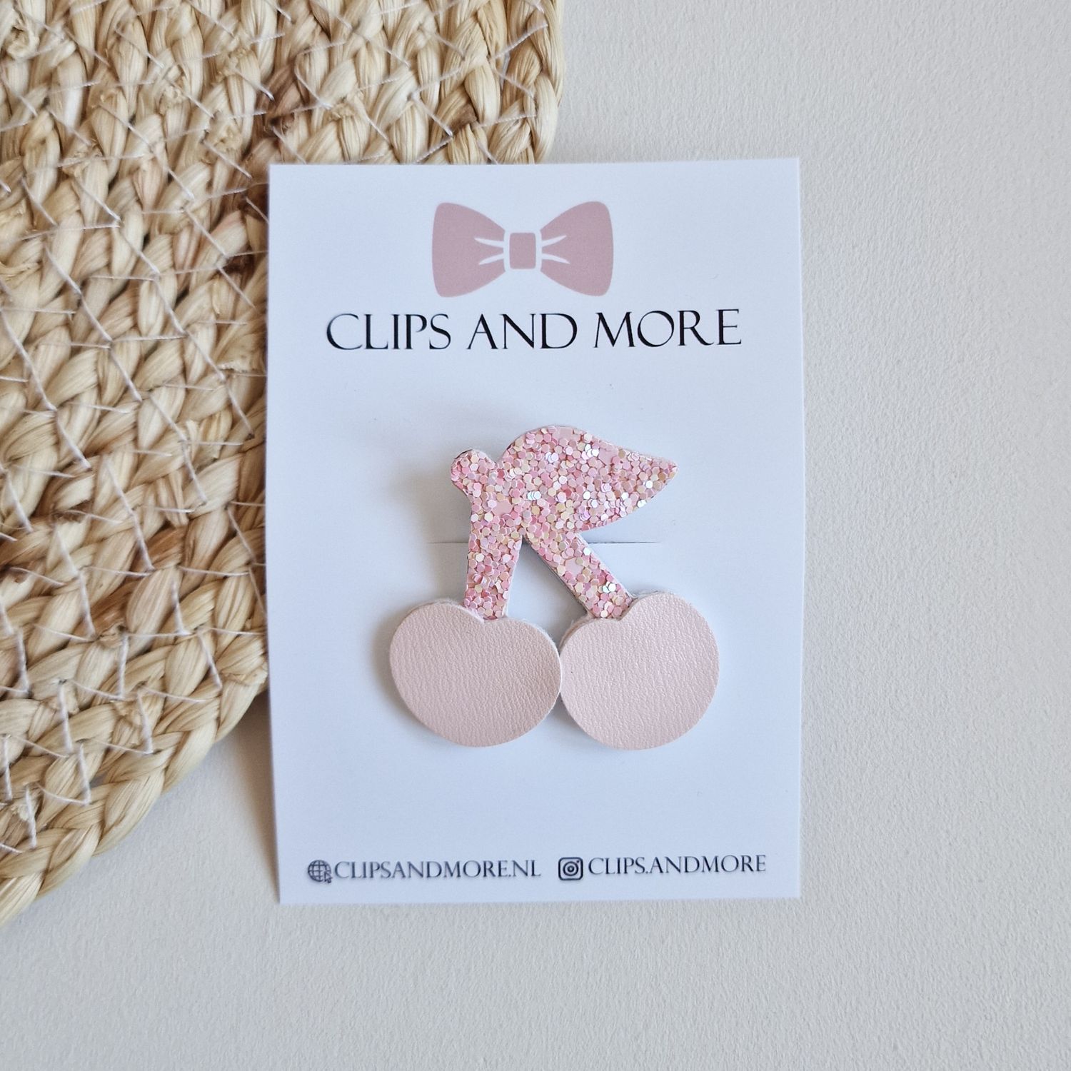Cherry - glitter roze