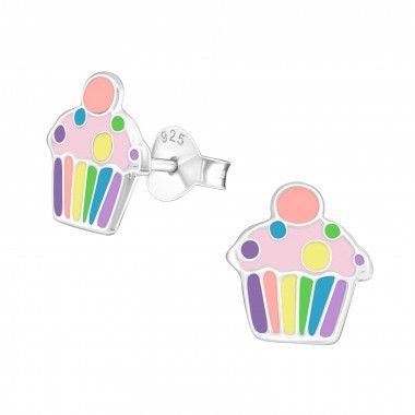 Oorbellen cupcake - 925 sterling zilver