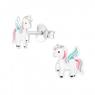 Oorbellen unicorn - 925 sterling zilver