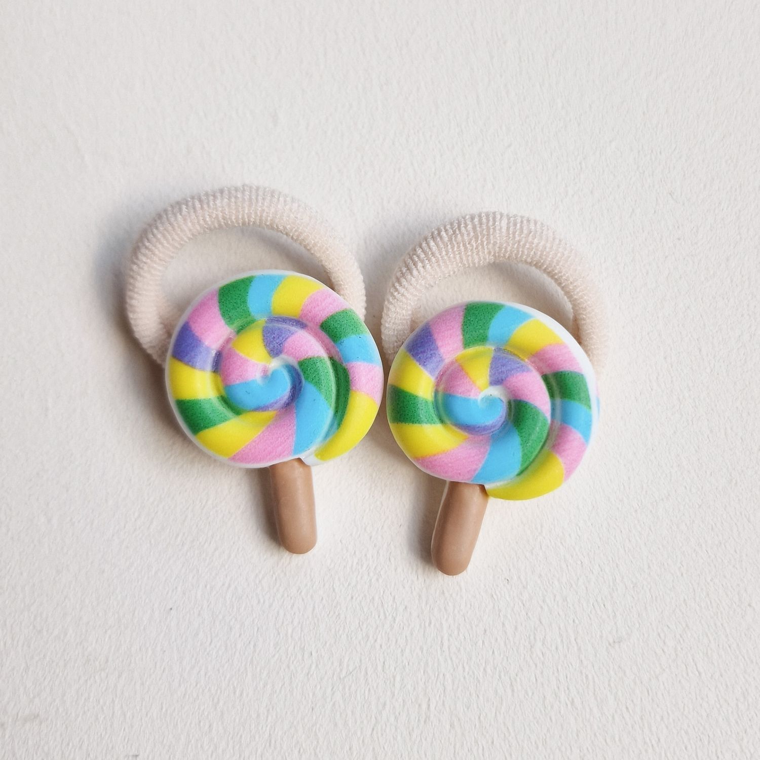 Haarelastiekjes lollipop - set a 2 stuks