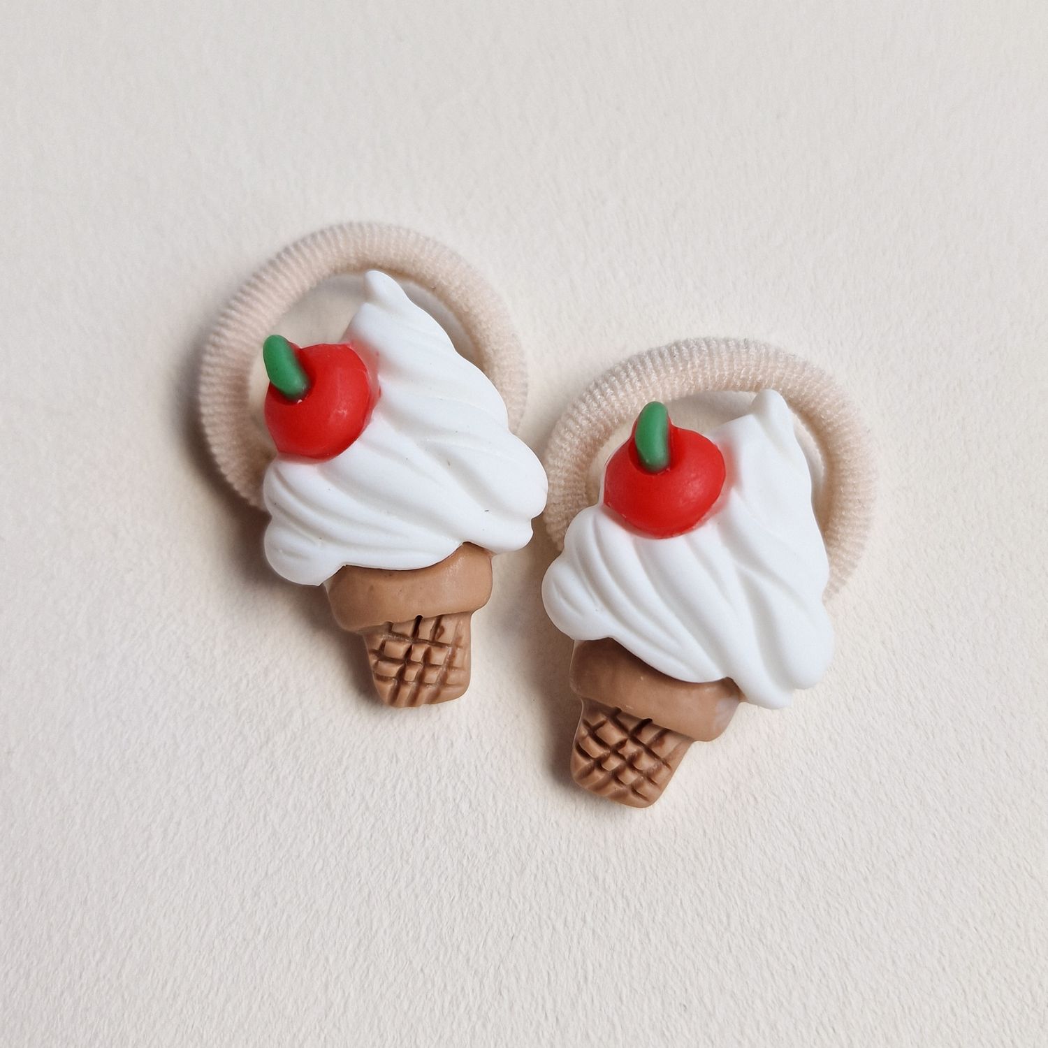 Haarelastiekjes softijsje - set a 2 stuks