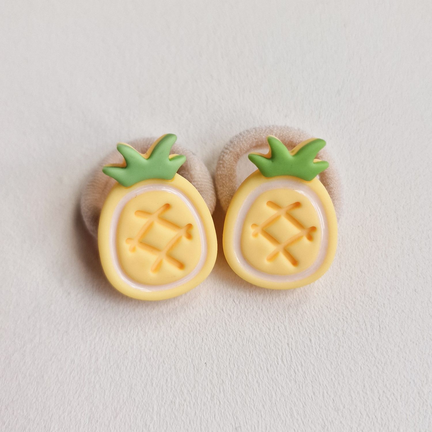 Haarelastiekjes ananas - set a 2 stuks