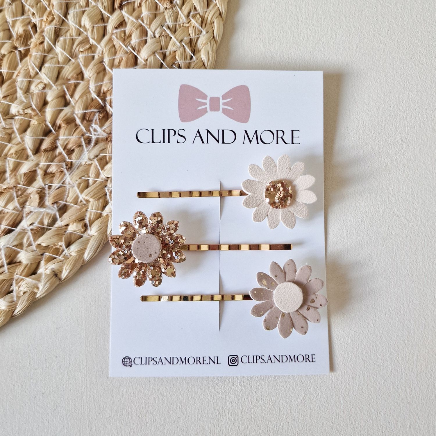 Belle pins nude - setje 3 stuks