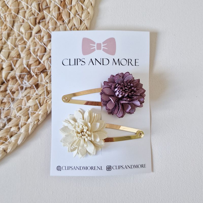 Eva beige/mauve - setje 2 stuks