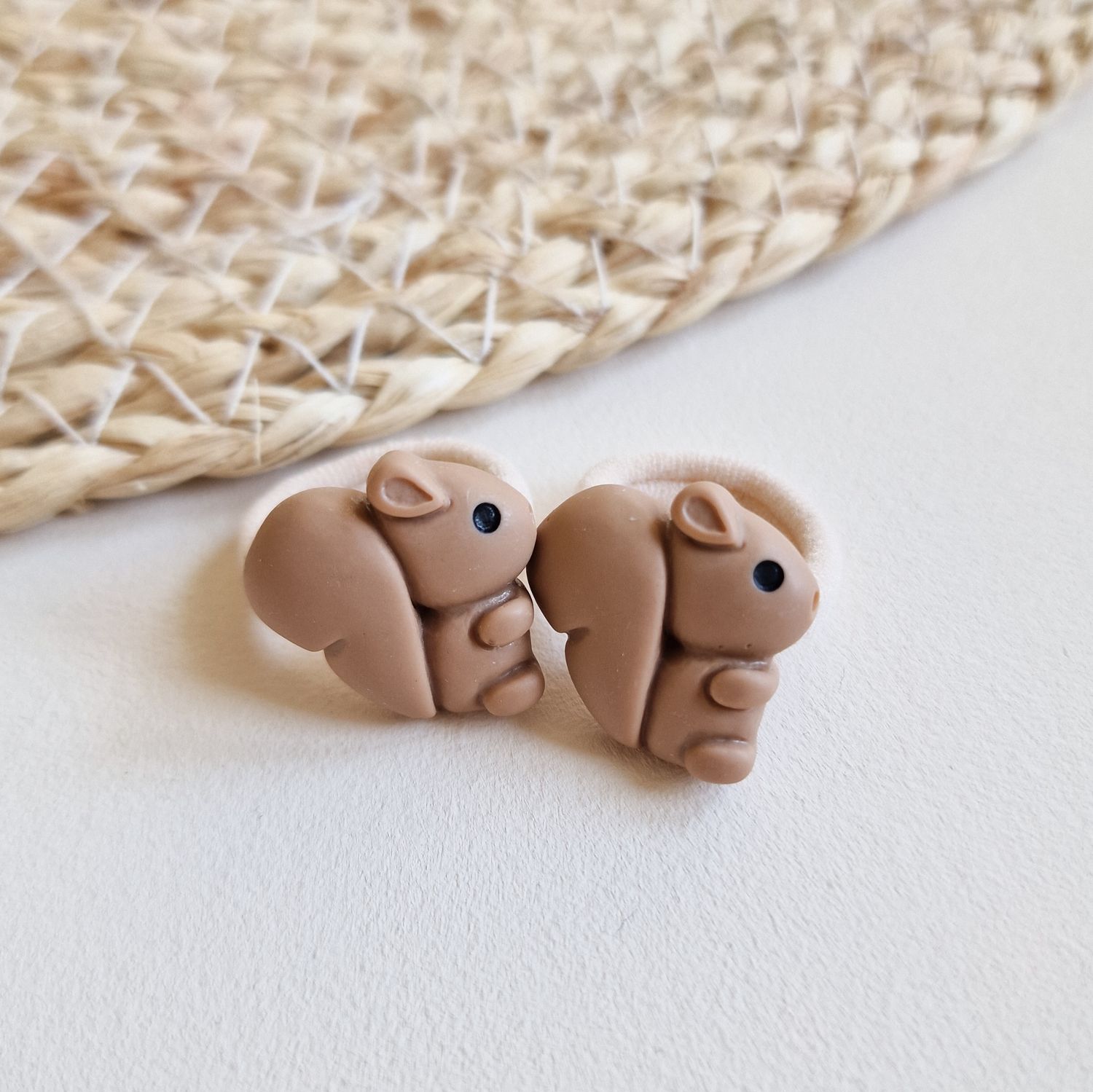 Haarelastiekjes eekhoorn - set a 2 stuks