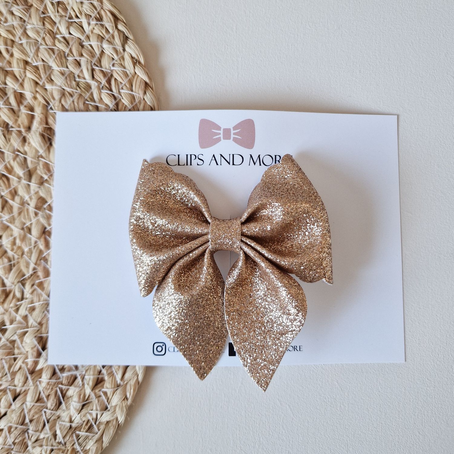 Strik Olivia - fijne glitter goud