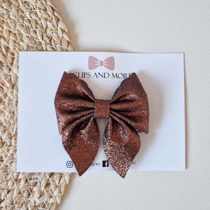 Strik Olivia - fijne glitter bruin