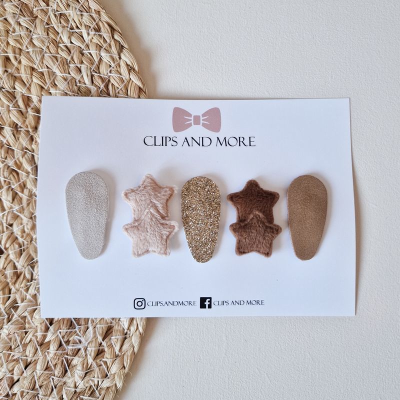 Antislip cadeausetje - Christmas beige/gold