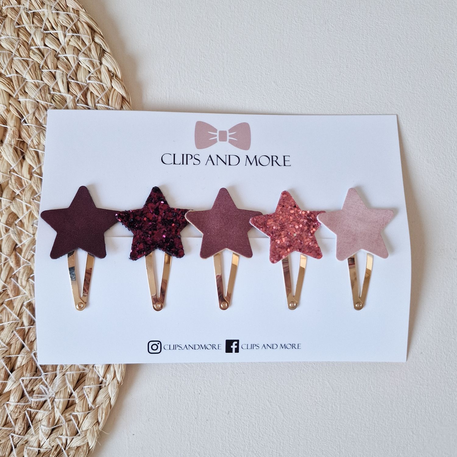 Klikklak stars - berry/pink