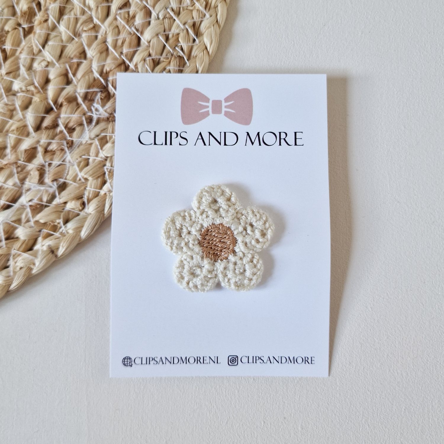 Antislip flower fluffy crème