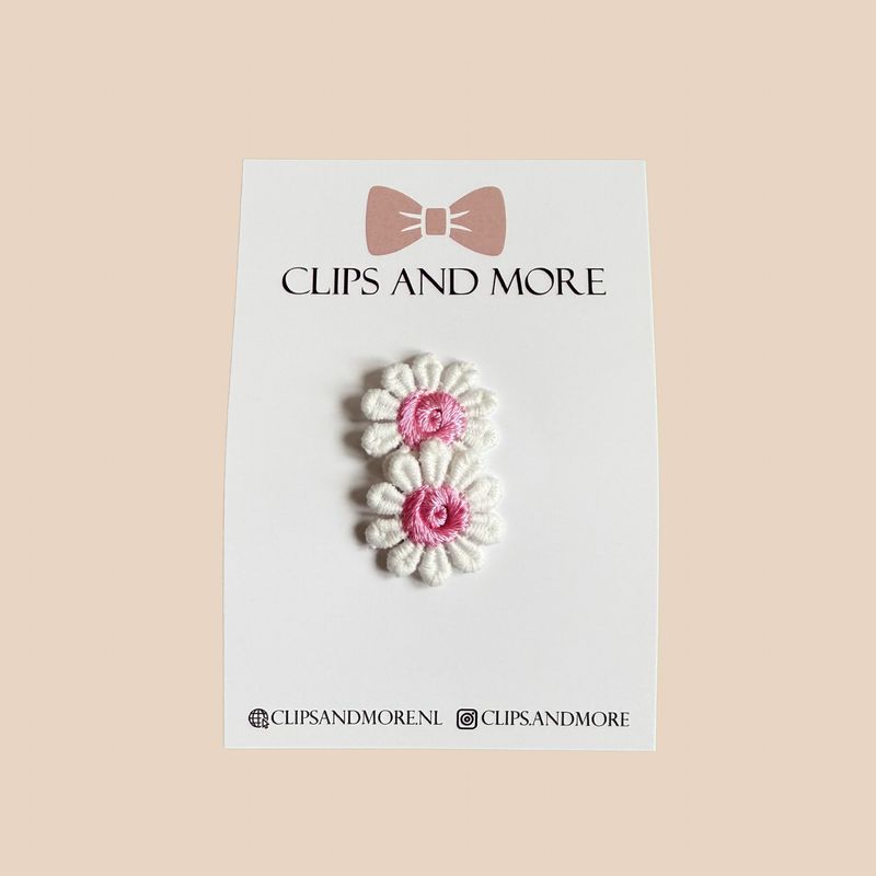 Antislip clip Daisy roze - per stuk