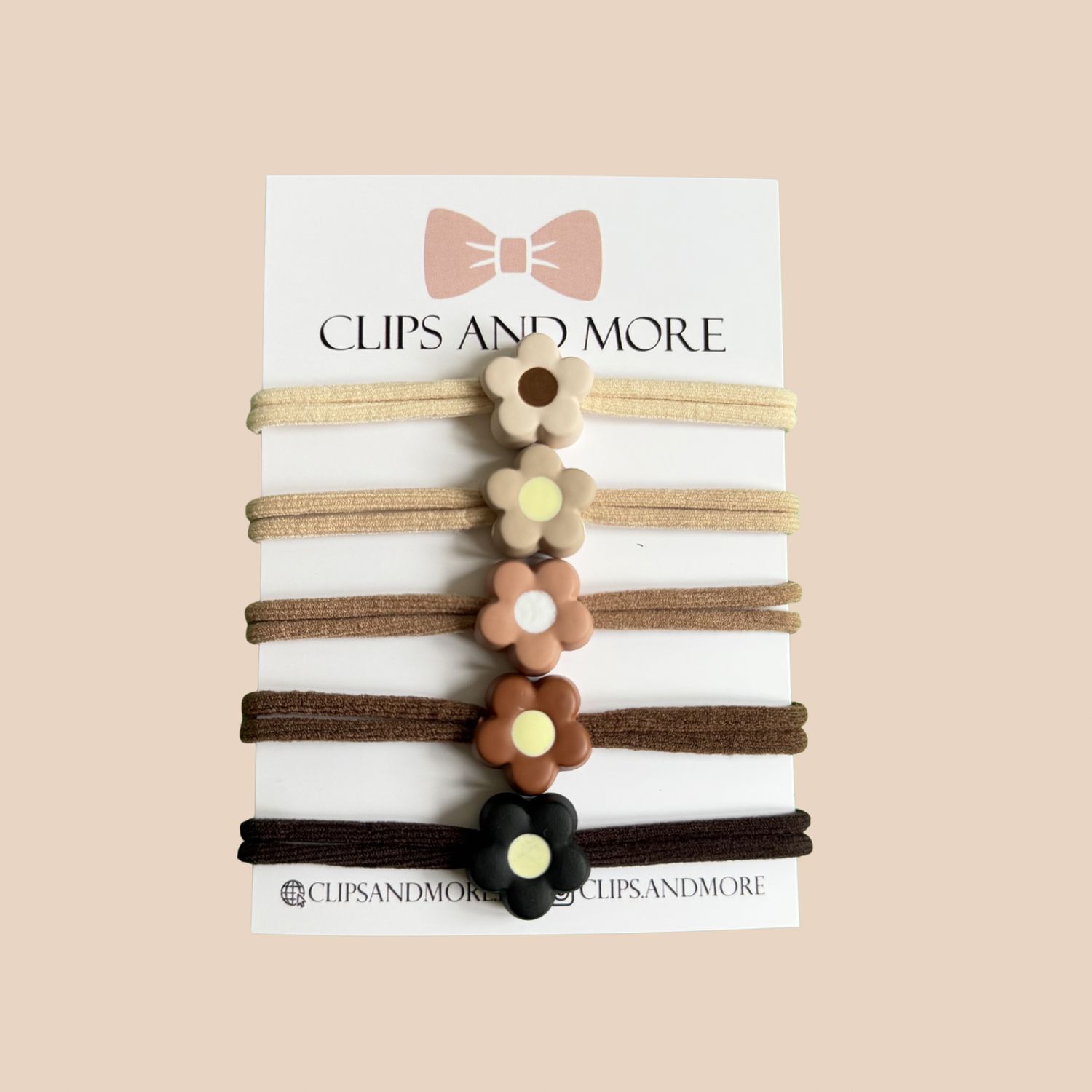 Set haarelastiekjes 5cm - bloemen 5 stuks