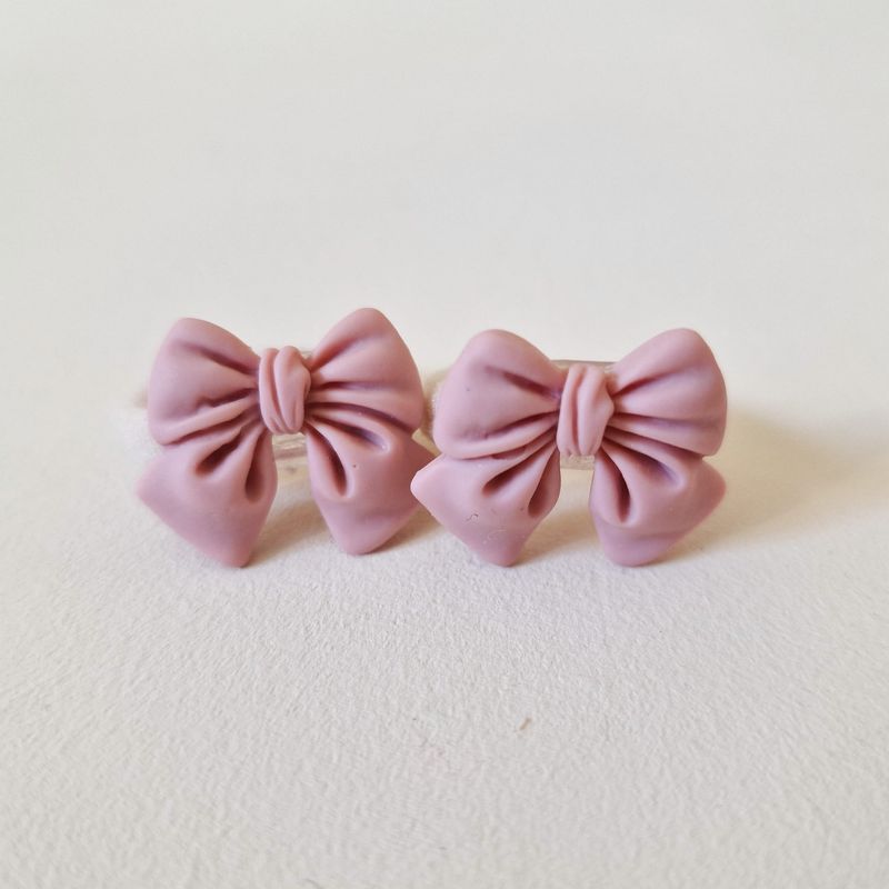 Haarelastiekjes strikjes licht roze - set a 2 stuks