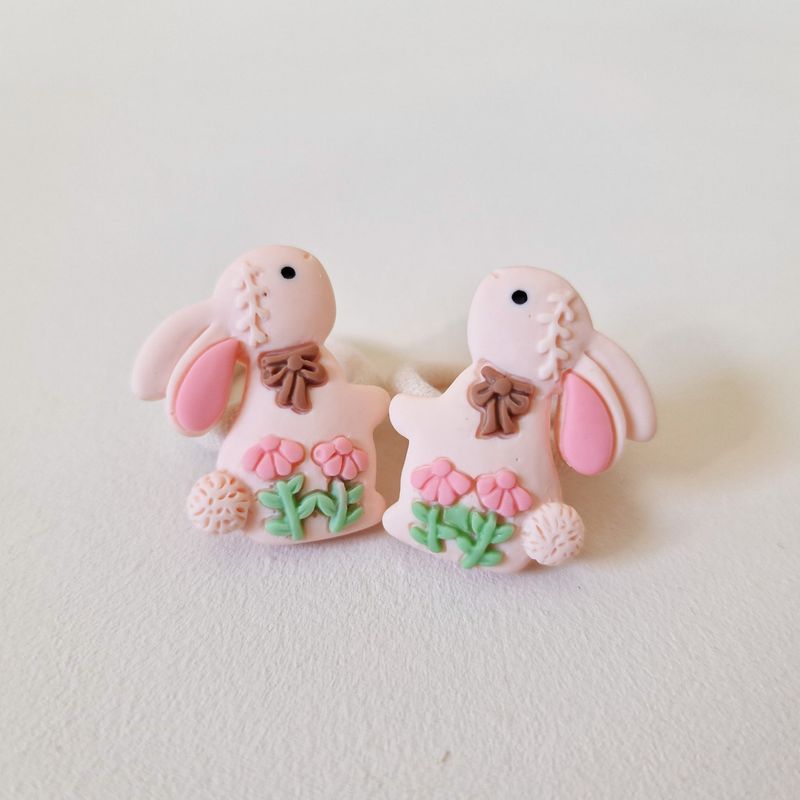 Haarelastiekjes konijntjes - set a 2 stuks