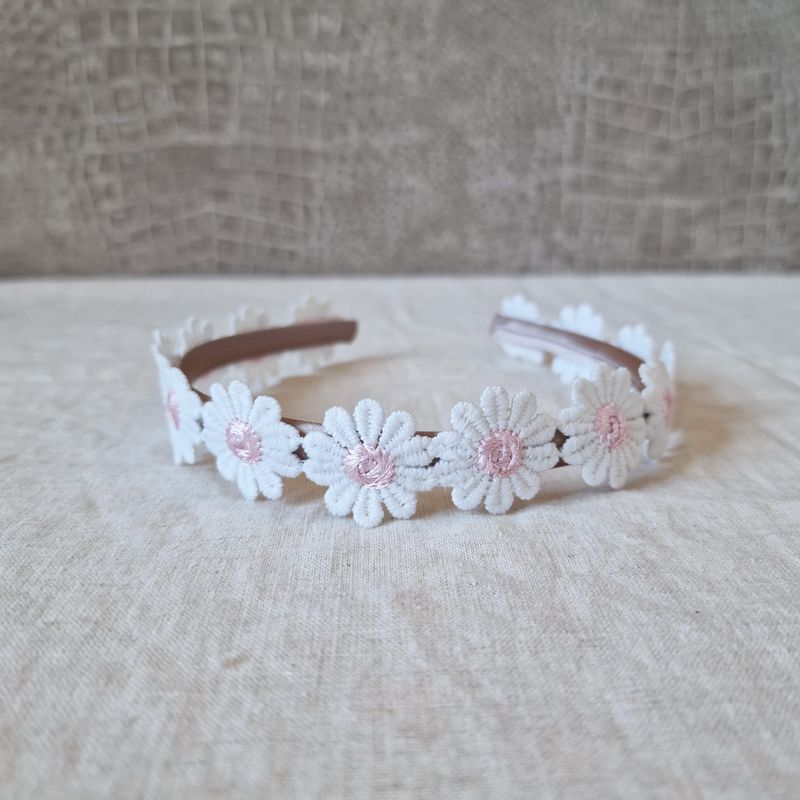 Diadeem - Daisy roze groot