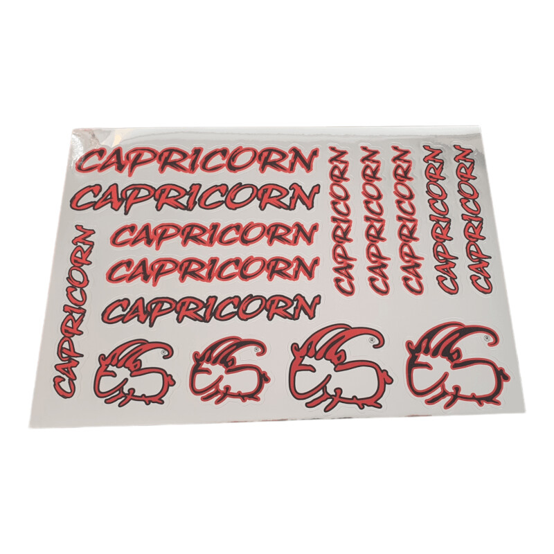 Capricorn Sticker Rot Chromeffekt Capricorn Sticker Rot Chromeffekt
